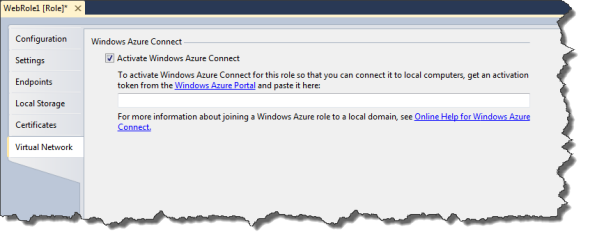 Windows Azure Connect - Visual Studio Settings