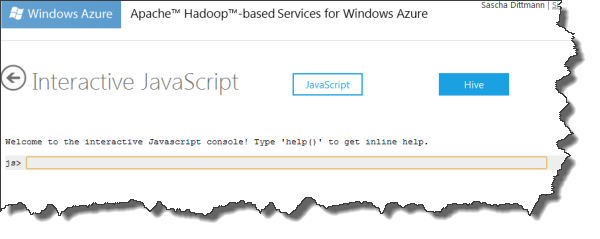 Azure Hadoop - Interaktive Konsole