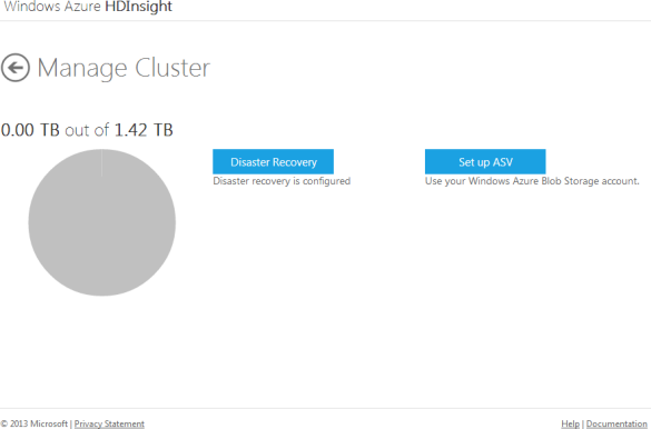 Hadoop-On-Azure Preview - Manage Cluster